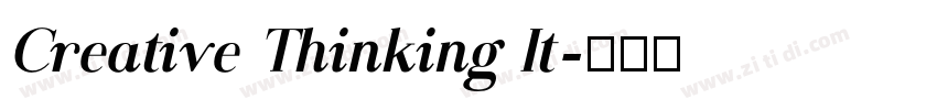 Creative Thinking It字体转换
